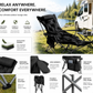🏕️50% OFF NOW! Adjustable Padded Outdoor Folding Recliner Chair‑Portable Heavy‑Duty Camping Lounger with Footrest, Supports 150KG for RV Garden Picnic