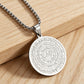 📿50% OFF NOW! Stainless Steel Arabic Calligraphy Pendant Necklace‑ Round Islamic Scripture Engraved Medallion Necklace, Religious Faith Jewelry Gift for Men & Women