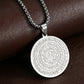 📿50% OFF NOW! Stainless Steel Arabic Calligraphy Pendant Necklace‑ Round Islamic Scripture Engraved Medallion Necklace, Religious Faith Jewelry Gift for Men & Women