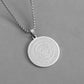 📿50% OFF NOW! Stainless Steel Arabic Calligraphy Pendant Necklace‑ Round Islamic Scripture Engraved Medallion Necklace, Religious Faith Jewelry Gift for Men & Women