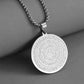 📿50% OFF NOW! Stainless Steel Arabic Calligraphy Pendant Necklace‑ Round Islamic Scripture Engraved Medallion Necklace, Religious Faith Jewelry Gift for Men & Women
