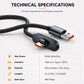 ⚡50% OFF NOW! 100W‑Rated 90° USB‑A to USB‑C Cable‑ Right‑Angle Braided Fast Charging Cord, Tangle‑Free Shape‑Memory Gaming Charger Cable for Phones & Tablets