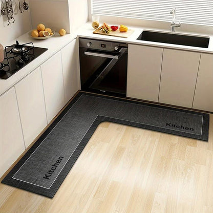 🧺50% OFF NOW! Quick‑Dry Non‑Slip Kitchen Floor Mat‑ L‑Shape & Rectangular Kitchen Rug Set, Water‑Absorbent Stain‑Resistant Anti‑Fatigue Runner Mats for Kitchen Corner Floors