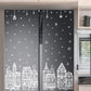 🎄50% OFF NOW! Christmas Village Window Cling Set‑ White Xmas Town Scene Static Window Decals, Snowflake House Reusable Stickers for Holiday Glass Decor, Home & Shop Christmas Ornaments