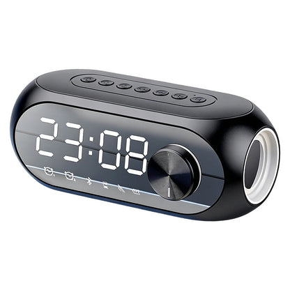 🔊50% OFF NOW! Multi‑Functional Portable Bluetooth Wireless Speaker‑ S8 Mirror Digital Alarm Clock Speaker, 360° Surround Sound Bedside Speaker with Dual Alarm & HD Mirror Display