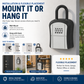 🔐50% OFF NOW! Wall‑Mount Waterproof Key Lock Box‑ 4‑Digit Combination Key Storage Safe Box, Hangable Outdoor Key Holder for Home, Rental, Office & Job Site