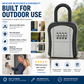 🔐50% OFF NOW! Wall‑Mount Waterproof Key Lock Box‑ 4‑Digit Combination Key Storage Safe Box, Hangable Outdoor Key Holder for Home, Rental, Office & Job Site