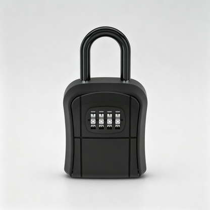 🔐50% OFF NOW! Wall‑Mount Waterproof Key Lock Box‑ 4‑Digit Combination Key Storage Safe Box, Hangable Outdoor Key Holder for Home, Rental, Office & Job Site