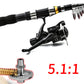 🎣50% OFF NOW! Complete Travel Fishing Gear Set‑Telescopic Fiberglass Fishing Rod Kit with Spinning Reel, Lures Hooks & Storage Bag for Beginners Travel Freshwater Fishing