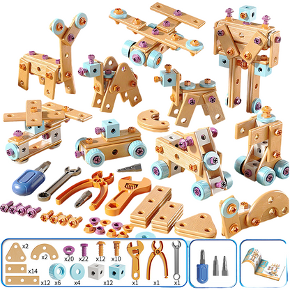 🔧50% OFF NOW! Children's Educational DIY Toy Tool Kit‑ Kids Building Engineering Set with Toy Drill, STEM Creative Construction Assembly Toy for Boys & Girls
