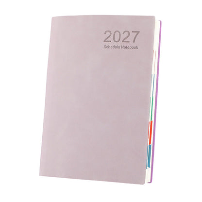 📔50% OFF NOW! 2027 Minimalist Daily Planner Notebook‑ 365‑Day Layout Journal, Lay‑Flat Binding Ink‑Proof Paper PU Cover Agenda for Time Management
