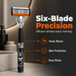 🪒50% OFF NOW! 6‑Layer Manual Razor Set with Pivoting Head‑Smooth Glide Shaving Kit, Non‑Slip Handle & Lubricating Strip, Men’s Manual Shaver with Replacement Blades