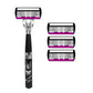 🪒50% OFF NOW! 6‑Layer Manual Razor Set with Pivoting Head‑Smooth Glide Shaving Kit, Non‑Slip Handle & Lubricating Strip, Men’s Manual Shaver with Replacement Blades