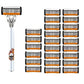 🪒50% OFF NOW! 6‑Layer Manual Razor Set with Pivoting Head‑Smooth Glide Shaving Kit, Non‑Slip Handle & Lubricating Strip, Men’s Manual Shaver with Replacement Blades