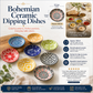 🍽️50% OFF NOW! Bohemian Ceramic Sauce Dish‑ Vibrant Pattern Dipping Bowls, 100ml Lead‑Free Small Ceramic Plates for Dips, Sauces, Snacks & Table Decor