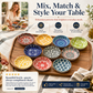 🍽️50% OFF NOW! Bohemian Ceramic Sauce Dish‑ Vibrant Pattern Dipping Bowls, 100ml Lead‑Free Small Ceramic Plates for Dips, Sauces, Snacks & Table Decor