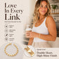 ✨50% OFF NOW! Women's Elegant Heart Link Bracelet‑ High‑Shine Gold‑Tone Double Heart Chain Bracelet, Adjustable Lightweight Luxury Jewelry Gift for Ladies