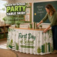 📚50% OFF NOW! Vibrant Classroom Party Table Skirt‑ First Day of School Decorative Table Cover Skirt, Reusable Back‑to‑School Tablecloth for Classroom Welcome Events & School Parties