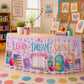 📚50% OFF NOW! Vibrant Classroom Party Table Skirt‑ First Day of School Decorative Table Cover Skirt, Reusable Back‑to‑School Tablecloth for Classroom Welcome Events & School Parties