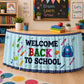 📚50% OFF NOW! Vibrant Classroom Party Table Skirt‑ First Day of School Decorative Table Cover Skirt, Reusable Back‑to‑School Tablecloth for Classroom Welcome Events & School Parties