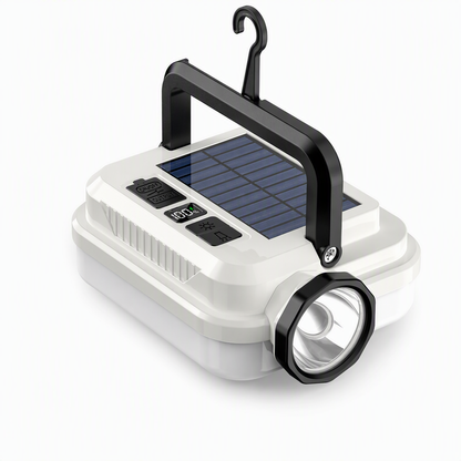 🏕️50% OFF NOW! Dual‑Light Solar Camping Lantern‑Multi‑Function Portable Solar Work Light with Power Bank, Hanging Emergency Lamp for Camping Hiking Power‑Outage