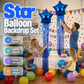 🎉50% OFF NOW! Party Foil Balloon with Tassel Set‑ Star‑Shaped Foil Balloon & Metallic Tinsel Curtain Backdrop Kit, Easy‑Setup Photo Background for Birthday, Celebration & Theme Party Decor