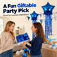 🎉50% OFF NOW! Party Foil Balloon with Tassel Set‑ Star‑Shaped Foil Balloon & Metallic Tinsel Curtain Backdrop Kit, Easy‑Setup Photo Background for Birthday, Celebration & Theme Party Decor