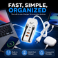 Charge 6 Devices Instantly! No-Clutter 66W Desktop Power Hub