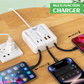 ⚡50% OFF NOW! Multi‑Port USB Charging Station‑Built‑in Retractable Cables PD Fast Charger Hub, Anti‑Static Multi‑Device Power Socket for Home Travel