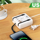 ⚡50% OFF NOW! Multi‑Port USB Charging Station‑Built‑in Retractable Cables PD Fast Charger Hub, Anti‑Static Multi‑Device Power Socket for Home Travel