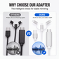 🔥50% OFF NOW! 3‑in‑1 Phone to HDMI Adapter Cable, 1080P HD Screen Mirroring Cord Plug‑and‑Play, Aluminum Alloy Universal HDMI Converter for Phones to TV Monitor Projector