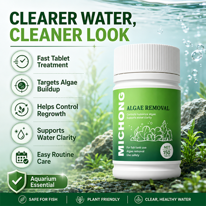 🐟🌿50% OFF NOW! Fast-Acting Aquarium Algae Remover Tablets – Fish Tank Algae Control Tabs, Clears Green Water & Prevents Algae Regrowth, Safe for Fish & Aquatic Plants
