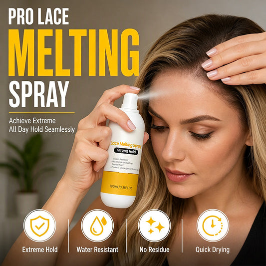 💇50% OFF NOW! Strong Hold Lace Melting Spray‑Quick‑Drying Water‑Resistant Lace Adhesive Spray, No‑Residue All‑Day Hold for Wigs & Lace Frontals