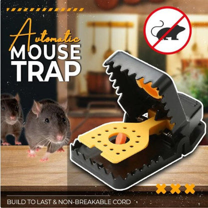 🐭50% OFF NOW! Automatic Sensitive Mousetrap‑Multi‑Tooth Reusable Mouse Trap, Heavy‑Duty Quick‑Snap Rodent Catcher for Home, Garage & Warehouse