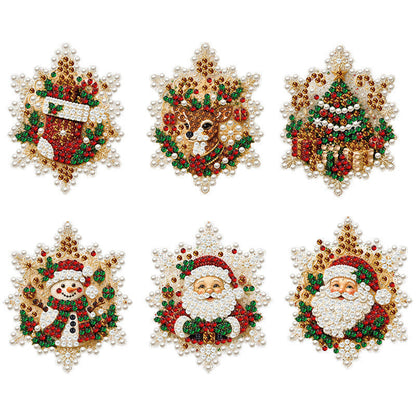 🎄50% OFF NOW! Christmas DIY Painting Hanging Ornaments Set‑5D Pearl Rhinestone DIY Christmas Tree Decorations, Festive Handmade Craft Kit for Holiday Home Decor