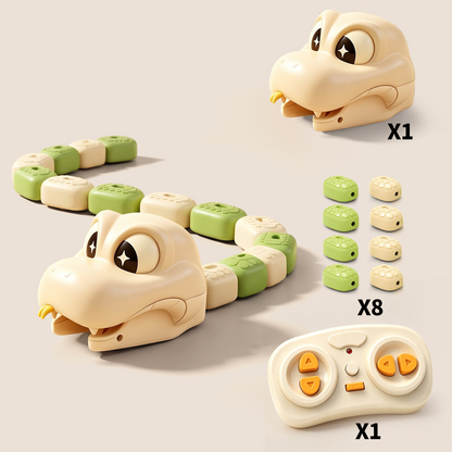 🐍50% OFF NOW! Remote Control Snake Toy with Magnetic Splicing Segments‑RC Battle Snake, Dual Player Game with Lights & Sound, Educational Parent-Child Interactive Toy for Kids