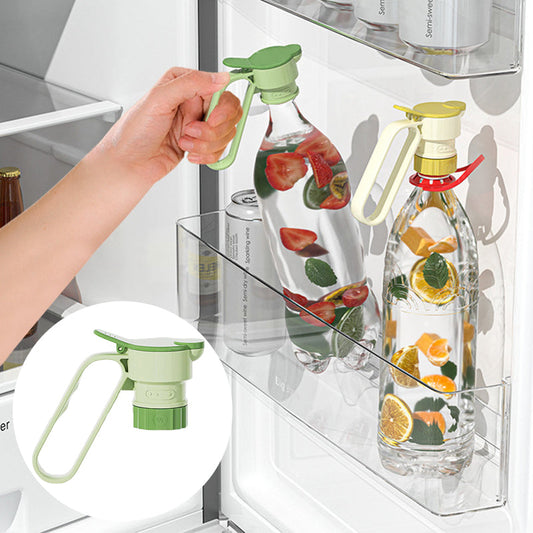 🍶50% OFF NOW! Multipurpose Bottle Pour Spout with Handle‑Reusable Flip Cap Bottle Dispenser, Leak-Proof Pouring Nozzle for Beverage, Juice & Homemade Drinks