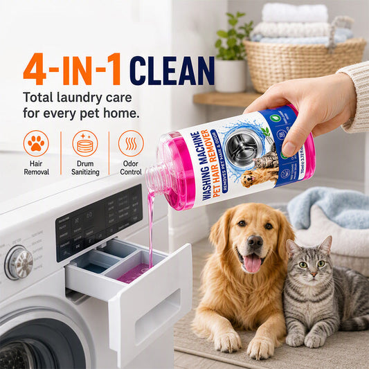 🐾50% OFF NOW! Washing Machine Deep Cleaner for Pet Hair‑4-in-1 Laundry Care Liquid, Remove Pet Fur, Sanitize Drum & Eliminate Odor for Pet Owners