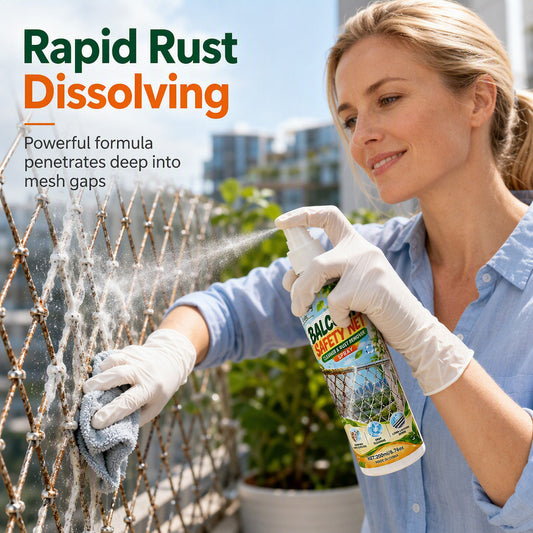 🌿50% OFF NOW! Rust Remover Spray for Wire Mesh Fences‑Rapid Rust Dissolving Spray, Deep Penetrating Cleaner for Metal Mesh, Railings & Iron Surfaces