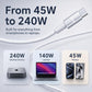 ⚡50% OFF NOW! 240W Fast Charging Braided USB-C Cable, High Speed Power Delivery Cord for Phone, Tablet & Laptop