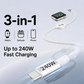 ⚡50% OFF NOW! 240W Fast Charging Braided USB-C Cable, High Speed Power Delivery Cord for Phone, Tablet & Laptop