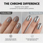 ✨ 50% OFF NOW! No-Bake Galaxy Chrome Silver Nail Polish – Air Dry Mirror Shine Nail Varnish, Salon Metallic Mirror Finish, No UV Lamp Needed for DIY Nail Art