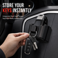 🚗50% OFF NOW! Car Key Fob Holder with Hook – Traceless 3M Adhesive ABS Car Dashboard Organizer, Compact No-Magnetic Key Storage Pocket for Vehicle Keys & Small Accessories