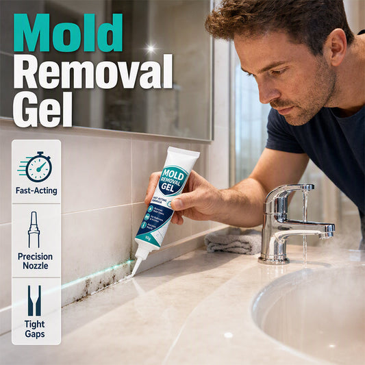 🧼 50% OFF NOW! Mold Remover Gel – Deep Mold Stain Cleaner & Mildew Remover, Precision Nozzle for Tile Grout, Caulk & Seams, For Bathroom Kitchen Surfaces