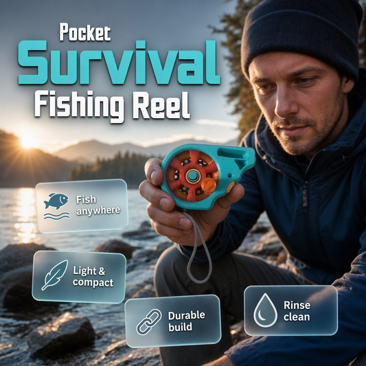 🎣50% OFF NOW! Portable Rodless Pocket Fishing Reel Device – Compact Survival Fishing Reel, Lightweight Handheld Fishing Gear for Outdoor Camping Hiking Emergency