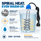 ♨️50% OFF NOW! Stainless Steel Spiral Immersion Water Heater, Portable 220V Bucket Water Heating Rod with Auto Temperature Control, EU Plug Quick Heating Submersible Water Heater for Home