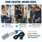 ♨️50% OFF NOW! Stainless Steel Spiral Immersion Water Heater, Portable 220V Bucket Water Heating Rod with Auto Temperature Control, EU Plug Quick Heating Submersible Water Heater for Home
