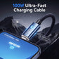🔌50% OFF NOW! 100W Ultra-Fast Type-C to Type-C Charging Cable – Nylon Braided PD Charger Cord, Smart Safety Chip, Reinforced SR Joint for Phone, Laptop & Tablet