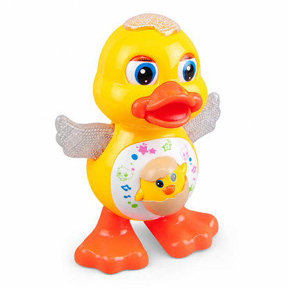 🦆50% OFF NOW! Electric Singing & Dancing Cartoon Duck Toy – Flapping Wings, Colorful LED Lights & Cheerful Rhythms, Interactive Musical Baby Toy for Toddlers Kids