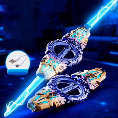 ⚔️50% OFF NOW! Rechargeable Double-Blade Light Up Sword – Retractable Spinning LED Toy Sword with Motion Sound Effects, 24 Color Light Modes, Type-C Rechargeable Kids Light Sword for Boys Party & Role Play